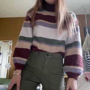 Striped Fuzzy Sweater